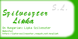 szilveszter lipka business card